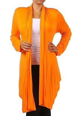 Plus Wrap Women Cardigan Open Front Asymmetrical Long Sleeve Casual New