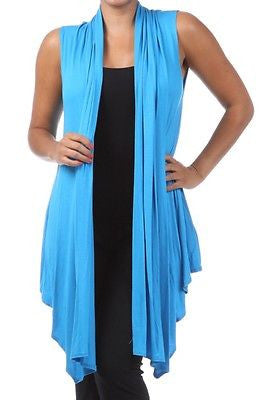 Plus Size Vest Women Open Front Asymmetrical New Wrap Sleeveless 1X 2X 3X Casual