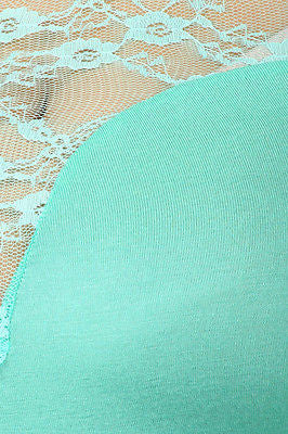 Plus Dress Lace Sweetheart Sexy Solid 3/4 Sleeve Asymmetrical Mint New