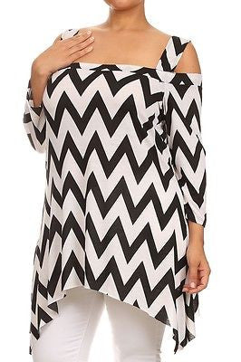 Plus Top Cold Open Shoulder Size Solid Asymmetrical Tunic Women Sexy