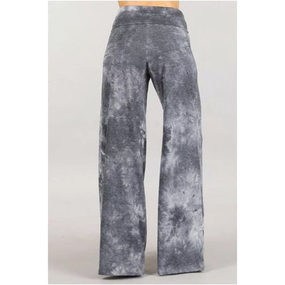 Gray Boho Wide Leg Relaxed Palazzo Lounge Pants Womens Casual